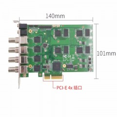 天创恒达TC 542N4 SDI采集卡 4路输入1080P高清视频导播切换台PCI-E直播SDK开发