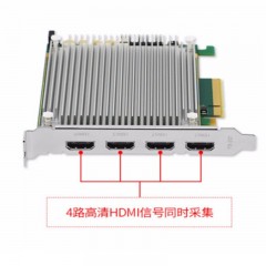 天创恒达TC-710N4采集卡HDMI 4K高清4路同时采集内置 4K60帧录制 支持SDK开发