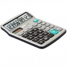 得力1837金属面板计算器  太阳能计算器