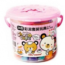 得力(deli)7025 百变套装彩泥/橡皮泥(24色)(颜色随机发)