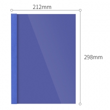 得力（deli） 热熔装订机专用塑料封套 A4胶装透明封面 3866C 蓝色 4mm (26-35页)