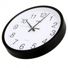 得力（deli） 9005 简约时尚挂钟  白色