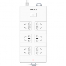 得力（deli）18260 新国标6位组合孔3米 大孔距总控开关插座