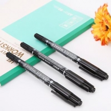 晨光（M&G） MG-2130 细杆小双头记号笔  黑色 12支/盒 （计价单位：支）