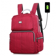 斯莫尔（simoer) 6013 双肩包 书包 背包 紫红