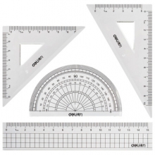 得力 71963 学生套尺(透明本色)