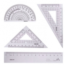 得力 79512 学生套尺(透明本色)