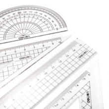 得力 72002 学生套尺(透明本色)