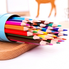 得力 6593 36色三角杆彩铅 36色/筒