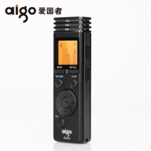 爱国者（aigo） R5503录音笔16G专业高清远距降噪 声控录音商务会议录音笔迷你小巧学生录音器 黑色 16G