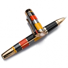 英雄（HERO）彩色镀络格子宝珠笔签字笔  767 （计价单位：支）