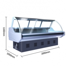 星星 SC-2000ZSH 熟食柜 （背部开门） 卧式展示柜白色