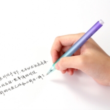 齐心 GP377 长安歌 速干拔帽中性笔 子弹头 0.5mm  三色混装 黑色 （计价单位：支）