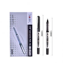 白雪(snowhite)PVR155子弹头6支+全针管6支0.5mm黑色品质混装直液式走珠笔中性笔 （计价单位：盒）