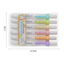 金万年 G-0533  糖果色按压型可加墨水充气密封袋荧光笔- 黄 （计价单位：支）