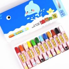 金万年 G-01180  跳跳海豚挂卡盒24色套装油画棒-多颜色