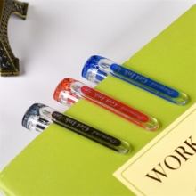 金万年 G-1046A  水晶头透明色0.5mm全针配RS16芯拔帽中性笔-红 （计价单位：支）