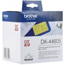 兄弟（brother）DK-44605 标签带62mm*30.48m黄底/黑字(易揭纸质)热敏标签打印纸不干胶