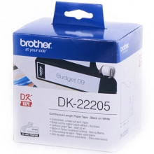 兄弟（brother）DK-22205 标签带62mm*30.48m白底/黑字(纸质)热敏标签打印纸不干胶