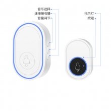 凌防（LFang）A500-WIFI2按钮+1主机 门铃无线门铃家用 智能家用电子门铃