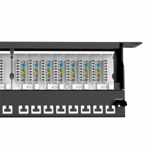 TP-LINK TL-ED5e224 24口超五类千兆网络屏蔽配线架 高端工程级加厚型镀金 19英寸1U标准机架机柜式